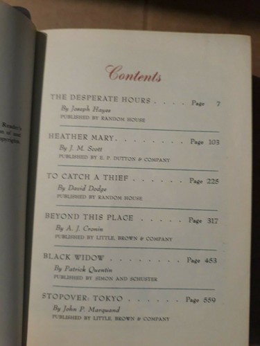 Reader's Digest Book Club (HC 1959) 1st Edition. Anthology of Mystery & Suspense - Picture 3 of 5