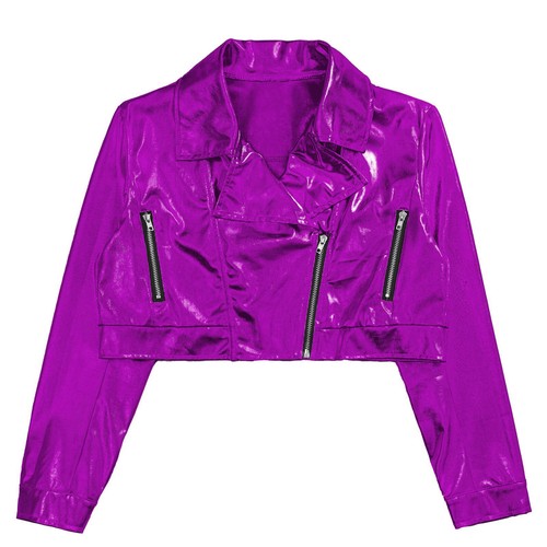 Kids Girl's Blouse Vacation Jacket Show Sweatshirt School Coat Dance Top Shiny - Picture 46 of 84