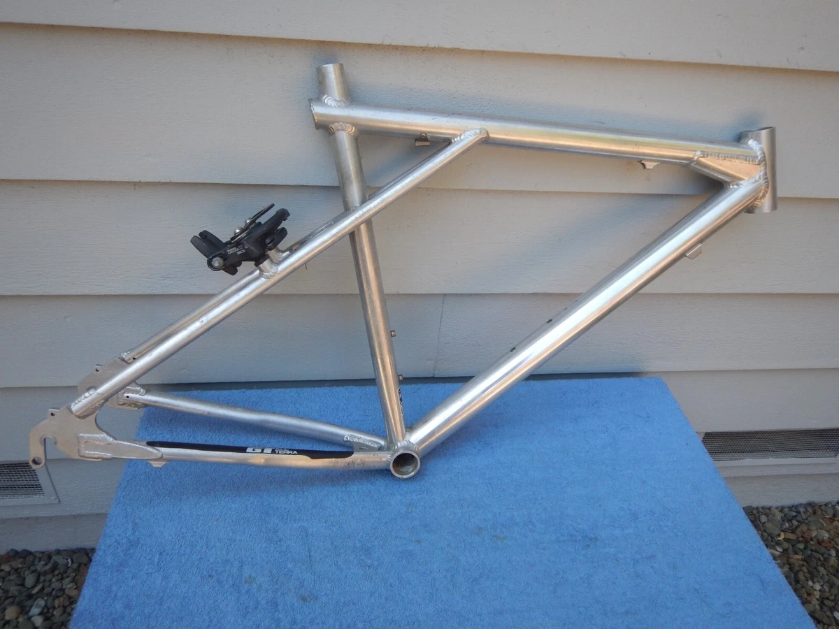 Polished steel bike store frame
