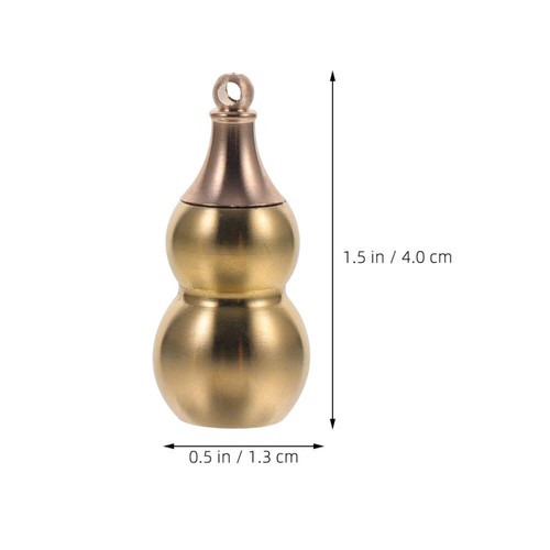 10 Pcs Creative Copper Gourd Pendant Hanging Brass Lucky Ornament - Picture 8 of 12
