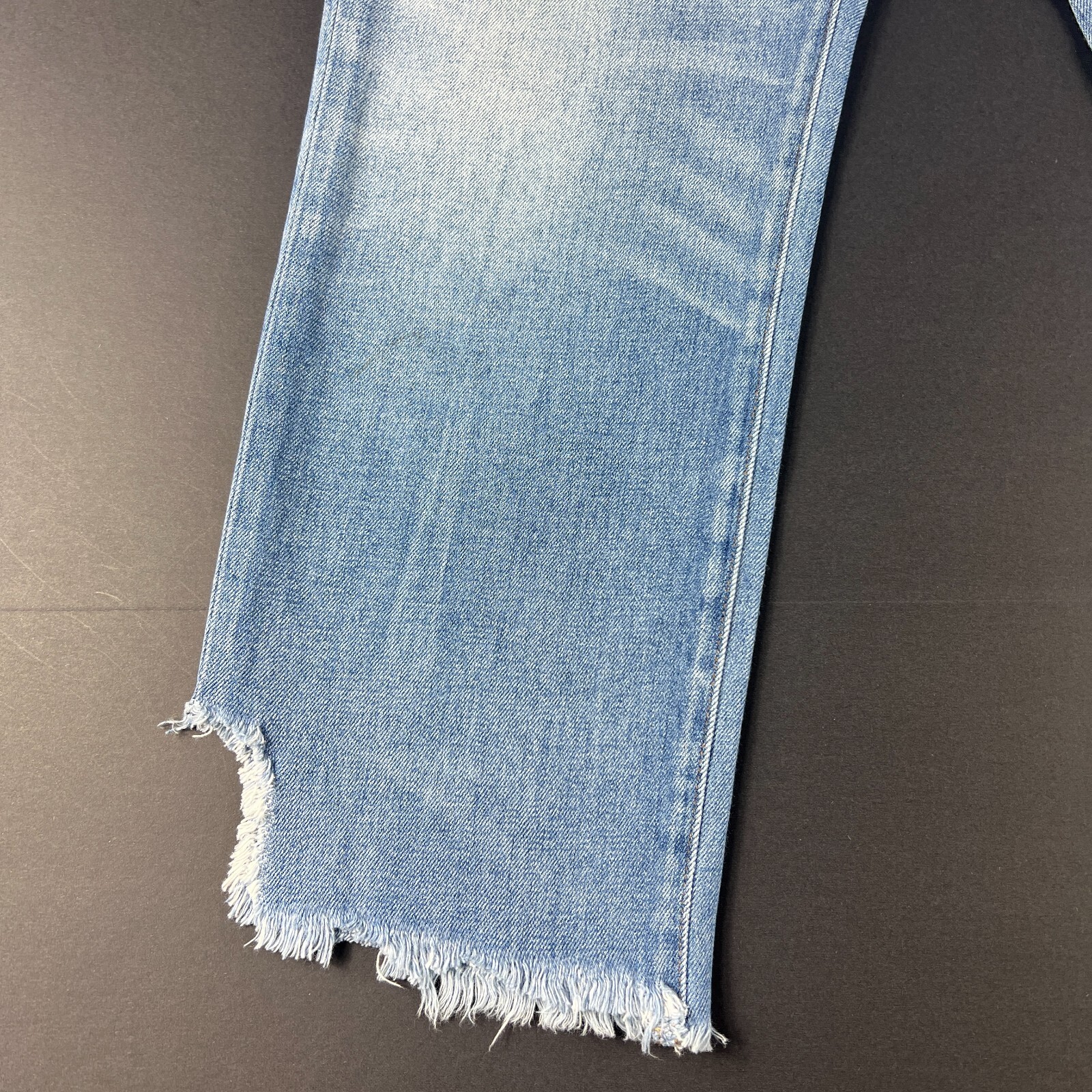 Rivet & Thread Jean Women 31x24* Retro Straight High Rise Crop Blue Denim Tag 28