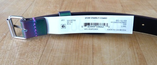 Wonder Nation girls belt Blue - Green Waist 28" to 35" width: 3/4" NEW - Picture 3 of 4