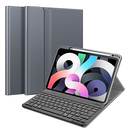 FINTIE Keyboard Case for iPad Air 4 2020 French AZERTY - SlimShell Protective...