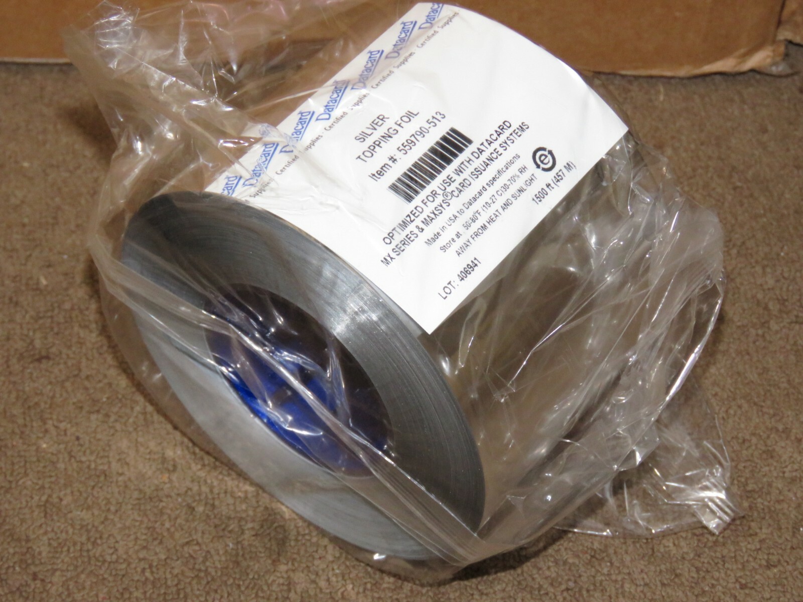 Datacard Silver Topping Foil 559790513 for MX Series and MAXSYS Card