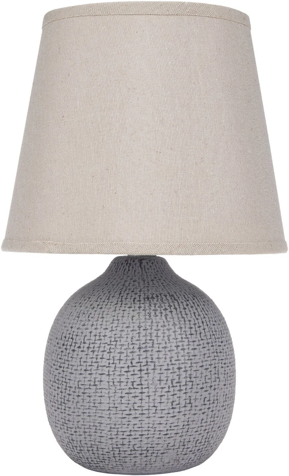 BRUBAKER 2 Lámparas de Cerámica con Estructura 28,5 cm Bicolor Pantallas Lino - Imagen 4 de 4