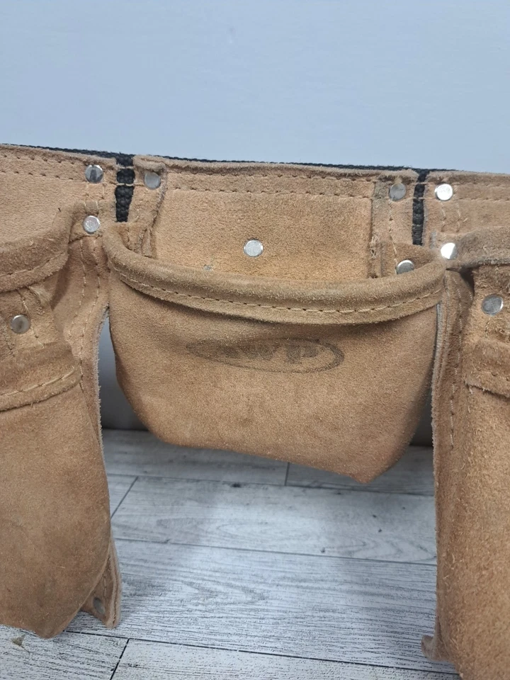 Cinturón de herramientas utilitarias para contratista general de construcción de cuero AWP ajustable Foto 3 de 4