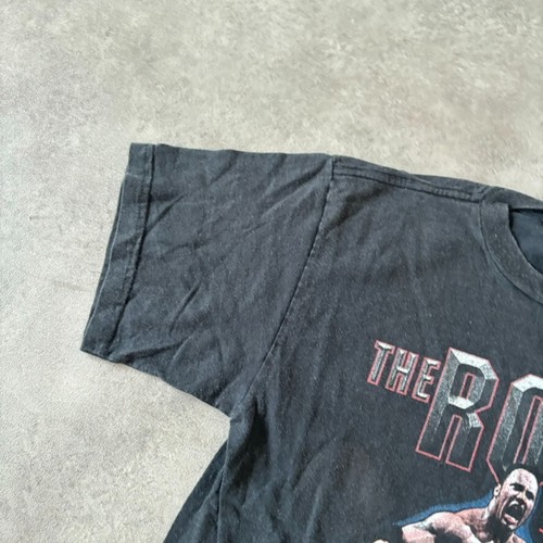 The Rock Wrestling T Shirt Kids Large WWE 90s Layin The Smack Down Tee Black - 第 5/12 張圖片