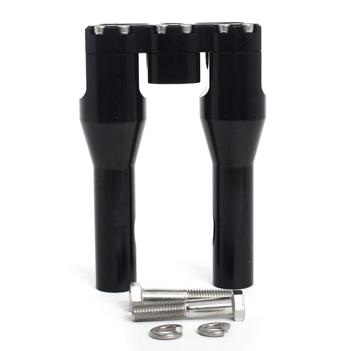 Black 7"8" Handlebar Risers Universal Club Style For Harley 1 1/8" Bar Softail - Picture 2 of 5