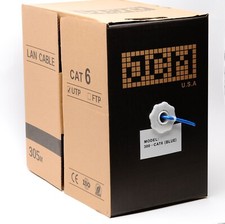 Blue 1000FT CAT6 LAN Ethernet Cable / Pull Box UTP CAT-6 CCA Network Wire Roll