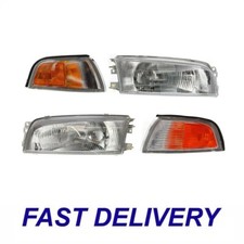 New Set Of 4 Lh Rh Side Headlight Kit Fits 1997-2001 Mitsubishi Mirage Sedan