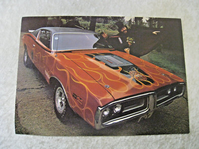 DODGE SUPER BEE 383 MAGNUM ORANGE FLAMMEN SCHWARZ VINYL DACH A4 Y