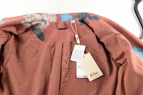 *Elie Tahari Faux Leather Jacket Women’s Long Sleeve Zip Size Large - Picture 4 of 4