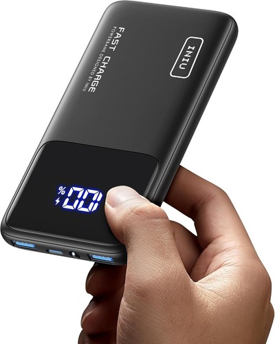 INIU Portable Charger, Slimmest Fast Charging 10000mAh USB C in/Out Power Bank