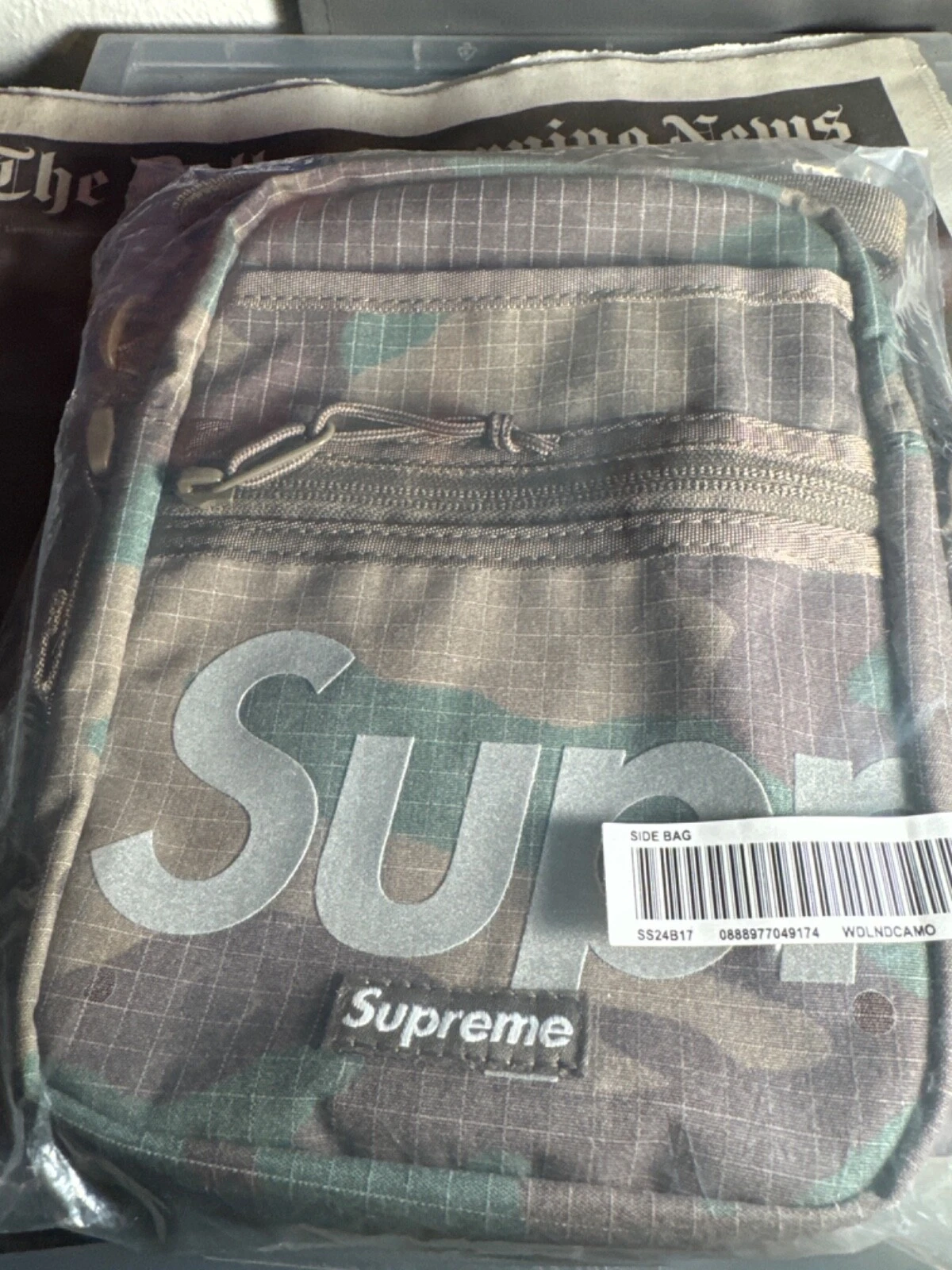 Sac épaule/latéral suprême camouflage bois SS24