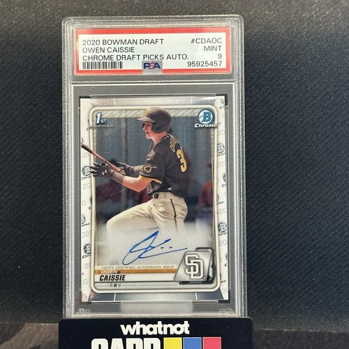 2020 1st Bowman Chrome Draft Owen Caissie Auto PSA 9 Padres Cubs