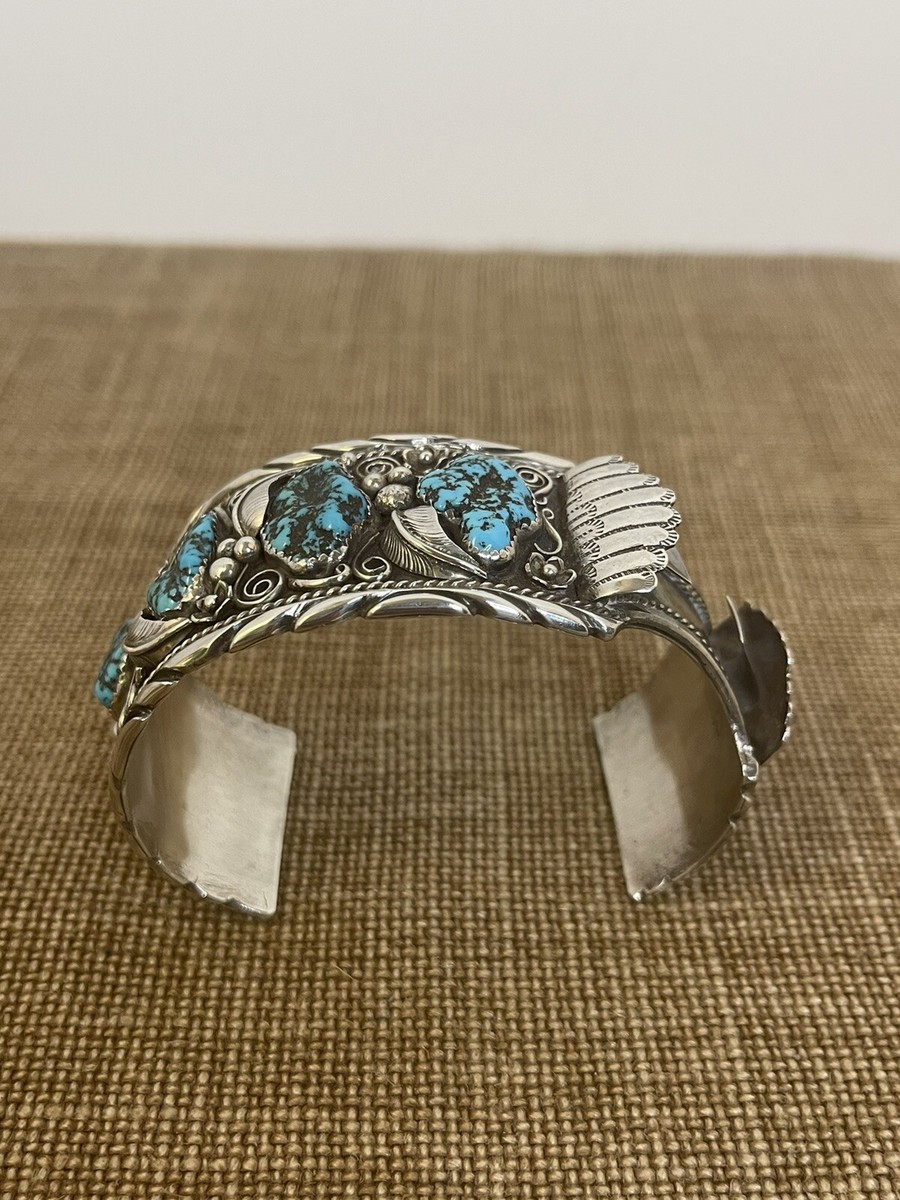 STEVE ARVISO Native American handmade Men's Sterling Silver