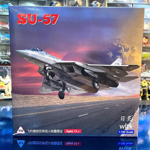 Klassische 1:100 russische SU-57 Kampfflugzeug Legierung Flugzeug Modell Sammlung Box - Bild 7 von 12