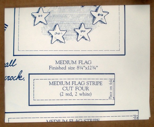 Sterne und Streifen Bastelmuster Flagge in 4 Größen FF ungeschnitten Neu aus altem Lagerbestand (B-185) - Bild 2 von 5