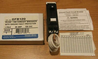 GFB120 Thomas Betts Eaton Cutler Hammer GFCB120 gftcb120CS 1 pole 20 Amp GFI