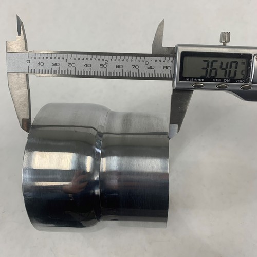 Fit Universal Piping Aluminum Exhaust Reducer 4" O.D. to 3.5" O.D. 3.64" Length - Picture 4 of 11