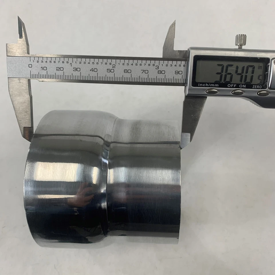 Reductor de escape de aluminio Fit Universal Piping 4" O.D. a 3,5" O.D. 3,64" de longitud Foto 4 de 4