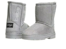 Girls  Bebe Faux Fur Lined Gray Winter Boots Size 12 NEW WITH TAGS 48.