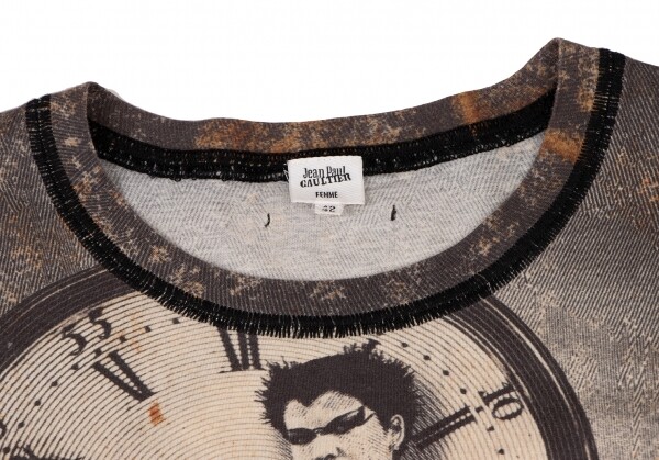 Jean-Paul GAULTIER FEMME Punk Printed T Shirt Size 42(K
