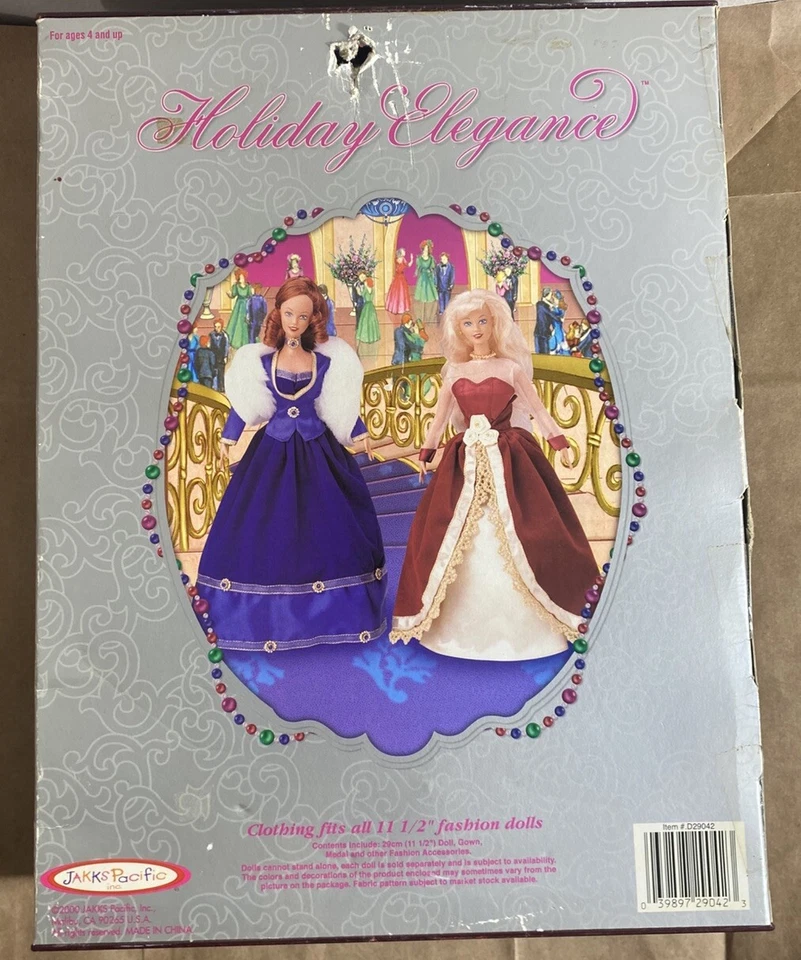 Barbie 2000 Holiday Elegance Doll de Jakks Pacific muñeca de 11 1/2" Foto 2 de 2