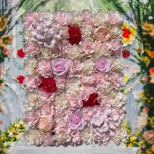 Artificial Silk Flower Wall Panel For Filming Wedding Party Backdrop Decor 20PCS