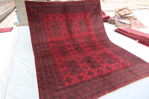 Afghan Antique 7x10 Rug, Turkmen Maldari design Oriental Rug- Hand Knotted Rugs - Picture 13 of 13