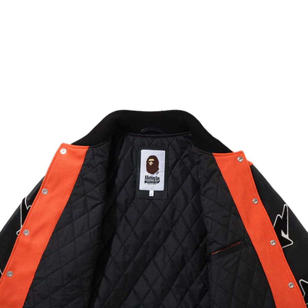 A BATHING APE Men's A BATHING APE RELAXED VARSITY JACKET A BATHING APE Men's A BATHING APE RELAXED VARSITY JACKET