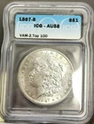 1887-S Morgan Silver Dollar - ICG AU 58 - VAM-2 Top 100 S/S VARIETY!