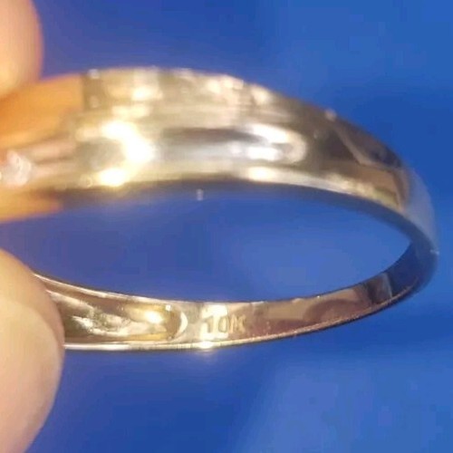 Solid Yellow Gold 10k Forever Engage/Wedding Rings. 1/4 CTTW Diamond. Sz 7 / 11 - Picture 8 of 8