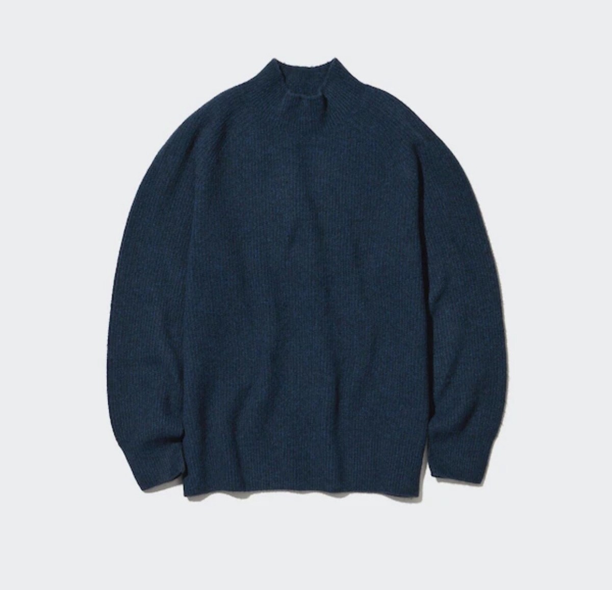 UNIQLO 3D KNIT SEAMLESS SOUFFLÉ MOCK NECK OVERSIZED JUMPER