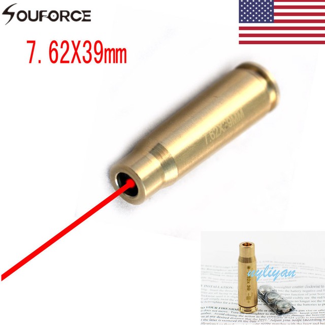 US 7.62x39mm Boresighter Laser Bore sight Boresight w/ Batteries For