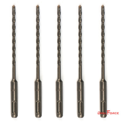 5PCS 3/16'' X6'' Drill Bit Set SDS Plus Rotary Hammer Concrete Masonry Carbide Tip