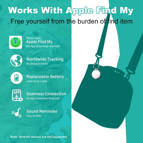 Bluetooth Tracker Keys Finder and Item Tracker Tags MFI for Car Keys Phones P8A2 - Picture 2 of 12