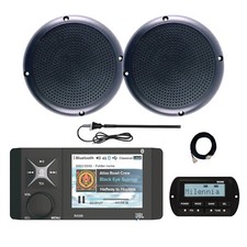 JBL Marine Bluetooth WB Radio, Remote, Extension, 2x 5.25" Speakers, Antenna