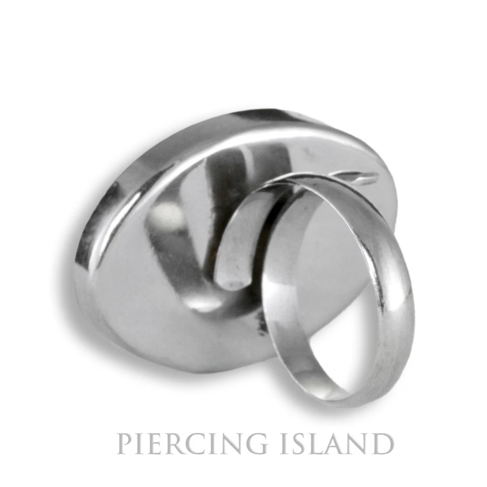 Edelstahlring offen größenverstellbar Ring Edelstahl Perlmutt Muschel AR210 - Bild 2 von 2