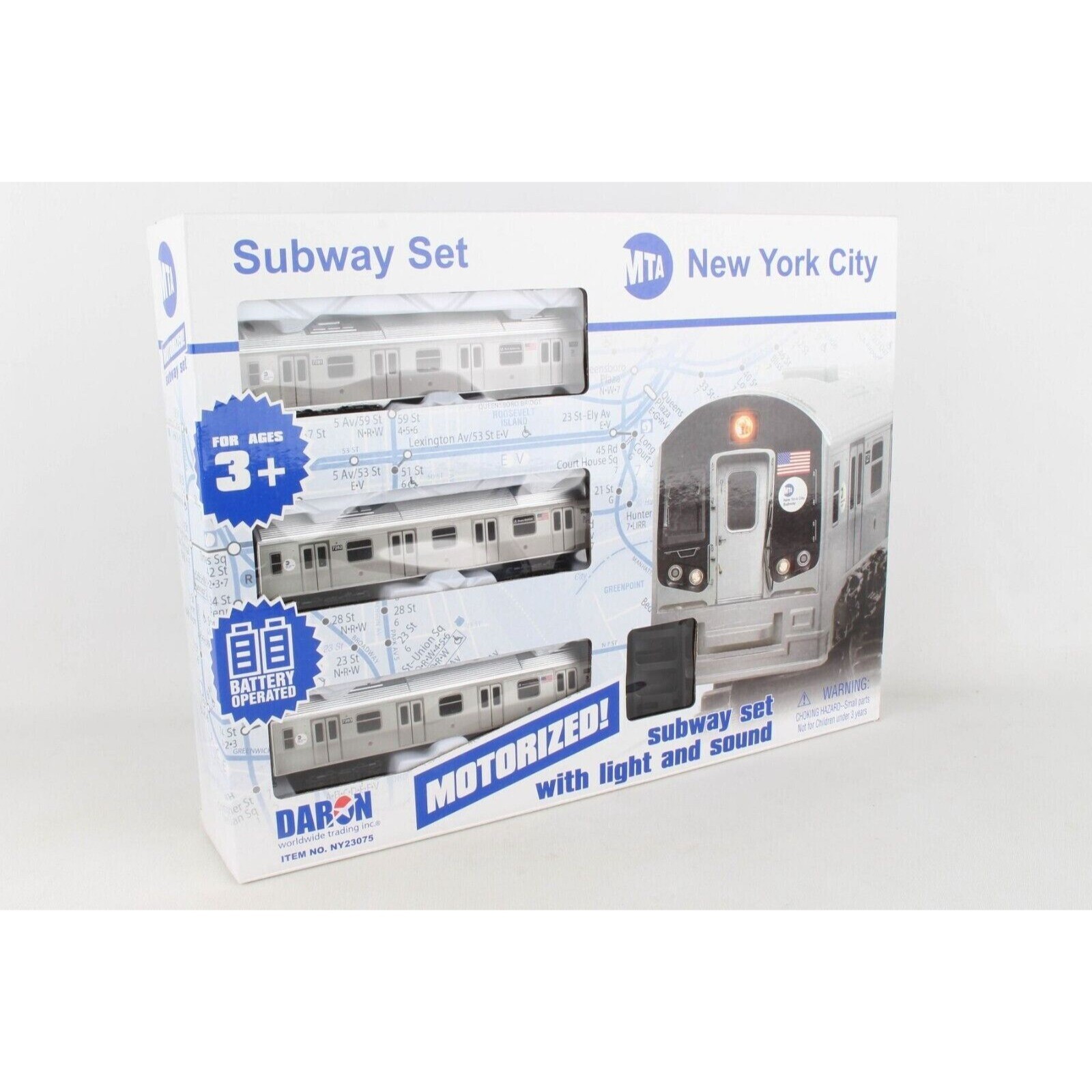 New York MTA New York City 3 Pc. Battery Operated Train Set with Track NY23075