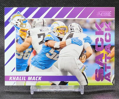 2024 Panini Score Sack Attack Pink Khalil Mack #9