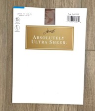 NEW HANES ABSOLUTELY ULTRA SHEER CONTROL TOP SANDALFOOT PANTYHOSE, Size D