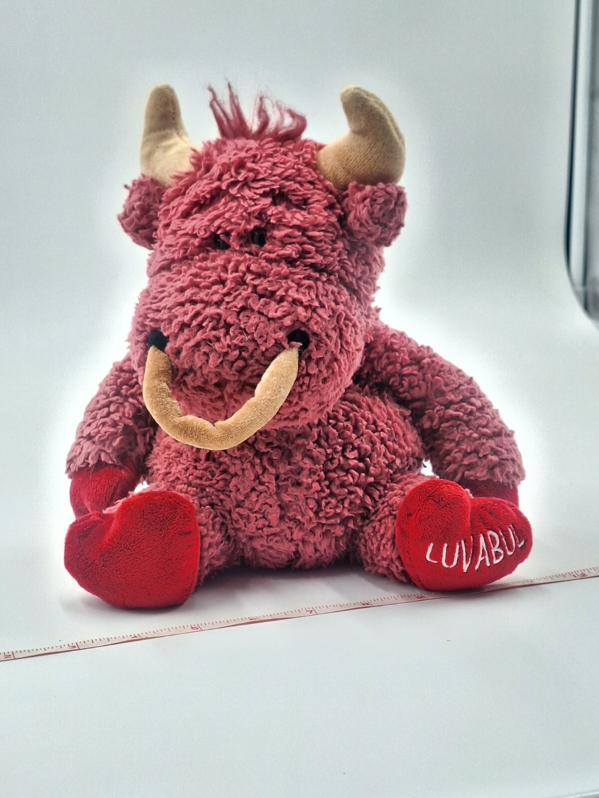 Gund Bull Plush Beanie Valentines Day Luvabul Nose Ring Htf 2012 4031668 