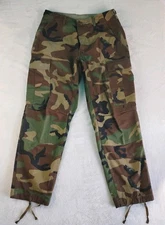 Propper BDU Sz- S Woodland Camo Combat Trousers Cargo Military Surplus Fatigues 