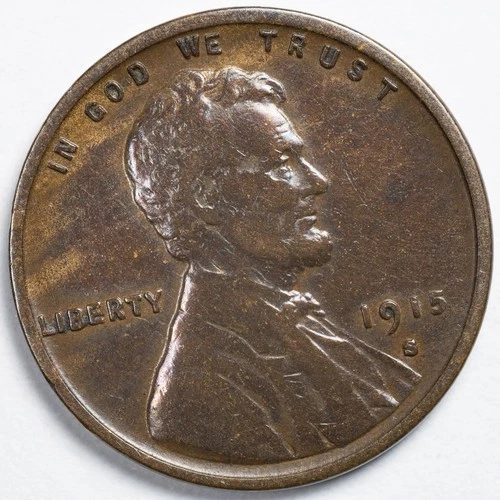 1915-S Lincoln Wheat Penny San Francisco Mint Fine (F)