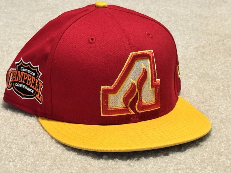 VINTAGE HOCKEY ATLANTA FLAMES NEW ERA HAT CALGARY CAP NHL ORIGINAL 6