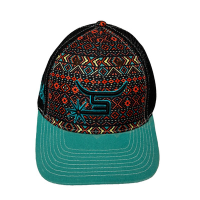 Spin Em Cowgirl Cowboy Rodeo Aztec Baseball Hat Cap Snapback Trucker Farm horse