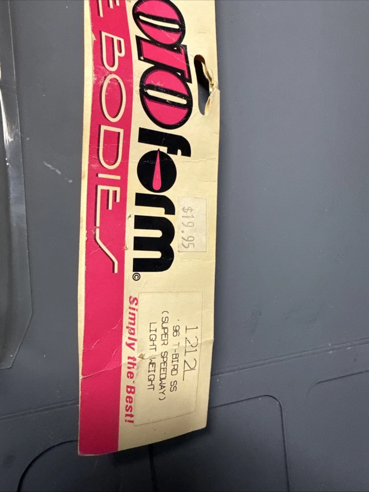 PROTOform #1212L 1996 T-Bird SS 1:10 Pan Car Lightweight Body Vintage RC Nascar - Image 3 of 4