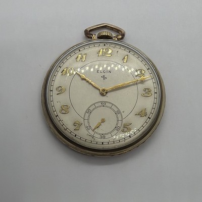 1940 Elgin 10S 17 Jewels 10K Rolled Gold Plate Pocket Watch For Repair