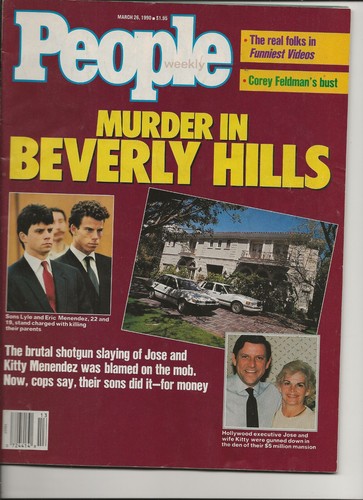 MENENDEZ BROTHERS - MORD IN BEVERLY HILLS, 1990 PEOPLE MAG.